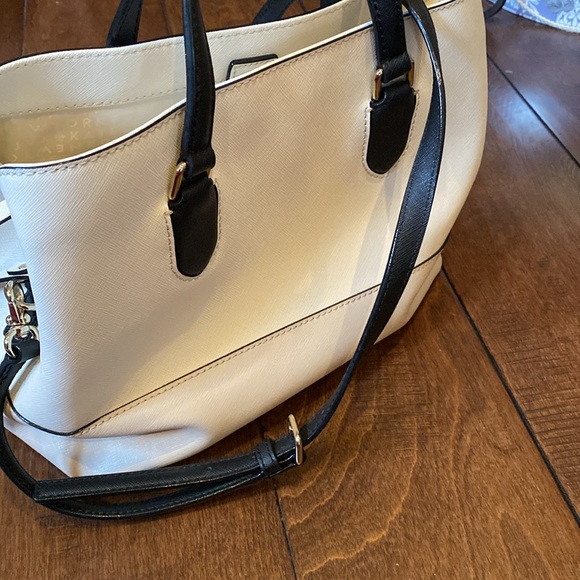Kate Spade Cream and Black Satchel with Structured Design - Picture 4 of 10